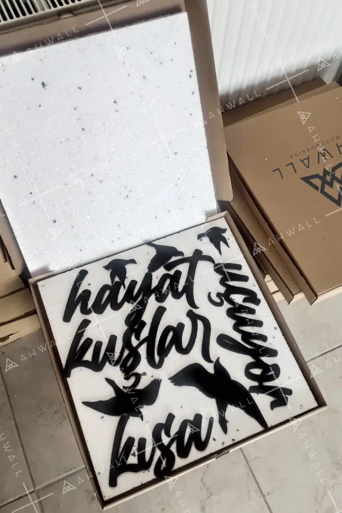 Ne Haliniz Varsa Gülün Yazılı Dekoratif Ahşap Tablo - Görsel 4