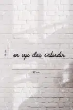En İyi İlaç Sabırdır Yazılı Dekoratif Ahşap Tablo - Görsel 3