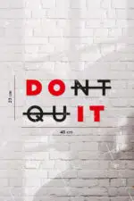 Dont Quit Yazılı Dekoratif Ahşap Tablo - Görsel 3