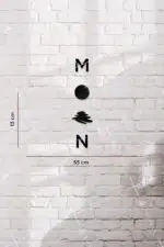 Moon Yazılı Dekoratif Ahşap Tablo - Görsel 3