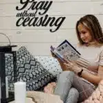 Pray Without Ceasing Yazılı Dekoratif Ahşap Tablo
