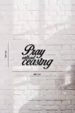 Pray Without Ceasing Yazılı Dekoratif Ahşap Tablo - Görsel 3