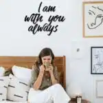 I Am With You Always Yazılı Dekoratif Ahşap Tablo