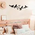 Dallardaki Kuşlar Motifli Dekoratif Ahşap Tablo