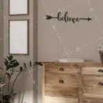 Believe Yazılı Dekoratif Ahşap Tablo