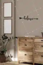Believe Yazılı Dekoratif Ahşap Tablo