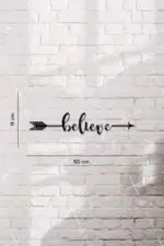 Believe Yazılı Dekoratif Ahşap Tablo - Görsel 3