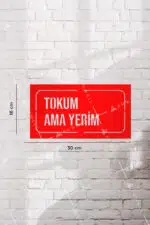 Tokum Ama Yerim Yazılı Dekoratif Ahşap Tablo - Görsel 3