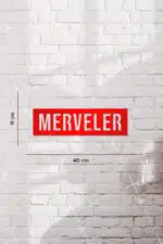 Merveler Yazılı Dekoratif Ahşap Tablo - Görsel 3