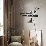 Gönül Hissetti Kalem Aciz Kaldı Yazılı Dekoratif Ahşap Tablo
