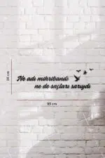 Ne Mihribandı Ne Saçları Sarıydı Yazılı Dekoratif Ahşap Tablo - Görsel 3