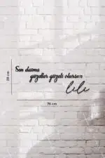 Sen Daima Güzeller Güzeli Olursun Lili Yazılı Dekoratif Ahşap Tablo - Görsel 3