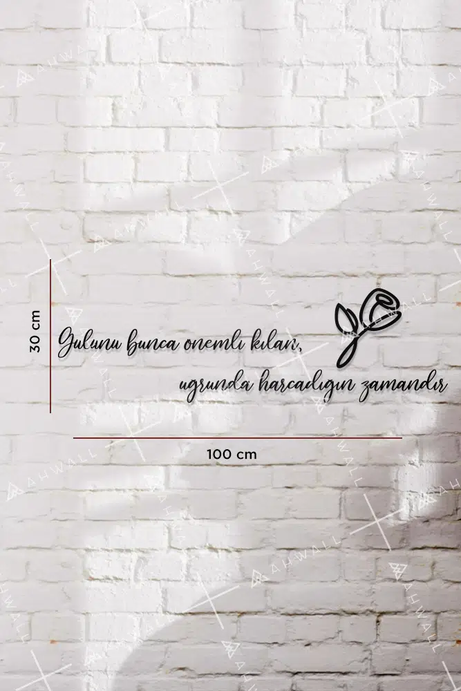 Küçük Prens, Gülü Bunca Önemli Kılan Uğruna Harcadığın Zamandır Yazılı Dekoratif Ahşap Tablo - Görsel 3