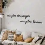 Sana Gitme Demeyeceğim Ama Gitme Lavinia Yazılı Dekoratif Ahşap Tablo