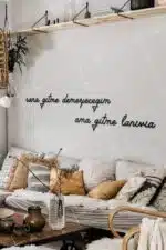 Sana Gitme Demeyeceğim Ama Gitme Lavinia Yazılı Dekoratif Ahşap Tablo