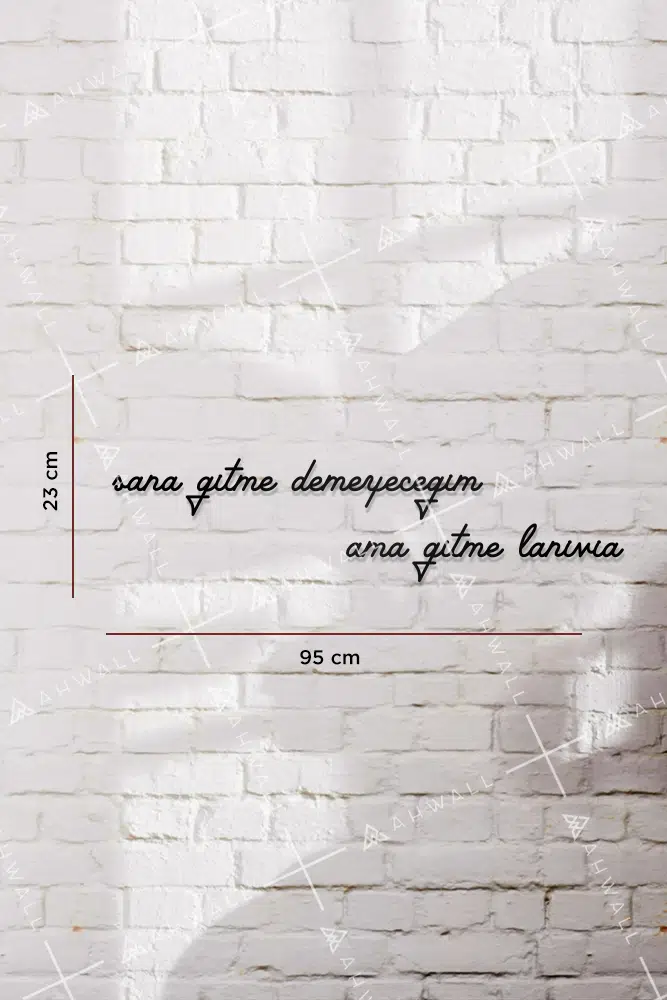 Sana Gitme Demeyeceğim Ama Gitme Lavinia Yazılı Dekoratif Ahşap Tablo - Görsel 3