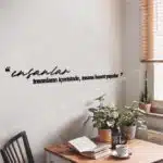 İnsanlar, İnsanların İçerisinde İnsana Hasret Yaşarlar Yazılı Dekoratif Ahşap Tablo