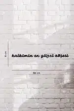 Kalbimin En Güzel Köşesi Yazılı Dekoratif Ahşap Tablo - Görsel 3