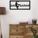 Galatasaray ve Atatürk Figürlü Dekoratif Ahşap Tablo