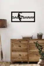Galatasaray ve Atatürk Figürlü Dekoratif Ahşap Tablo