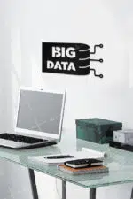 Big Data Yazılı Dekoratif Ahşap Tablo - Görsel 2