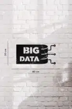 Big Data Yazılı Dekoratif Ahşap Tablo - Görsel 3