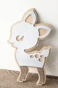 Yavru Ceylan Temalı Dekoratif Kırılmaz Pleksi Ayna