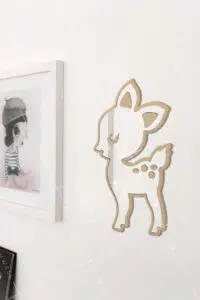 Yavru Ceylan Temalı Dekoratif Kırılmaz Pleksi Ayna - Görsel 2