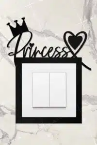 Ahşap Priz Çerçevesi Princess Temalı