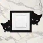Ahşap Priz Çerçevesi Kedi Temalı