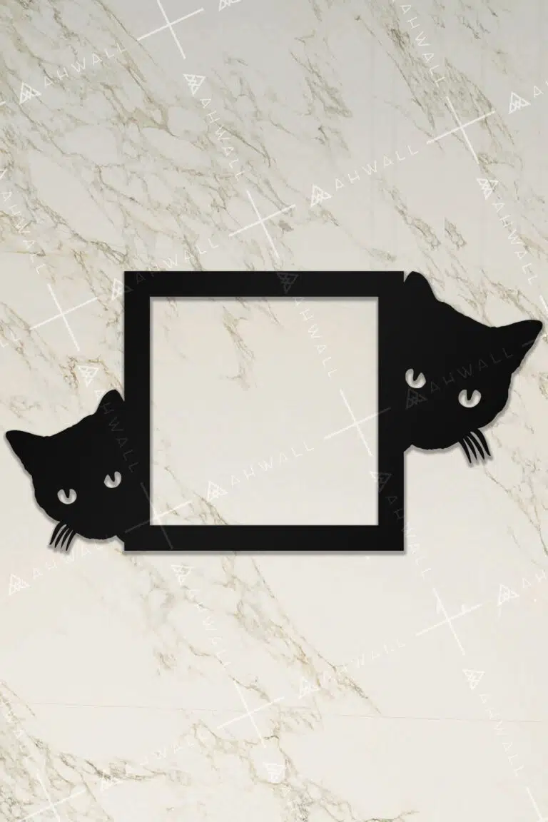 Ahşap Priz Çerçevesi Kedi Temalı - Görsel 2
