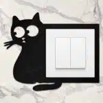 Ahşap Priz Çerçevesi Kedi Temalı