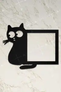 Ahşap Priz Çerçevesi Kedi Temalı - Görsel 2