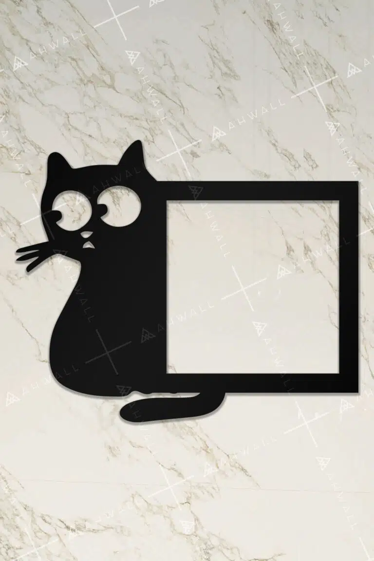 Ahşap Priz Çerçevesi Kedi Temalı - Görsel 2