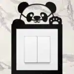 Ahşap Priz Çerçevesi Panda Temalı