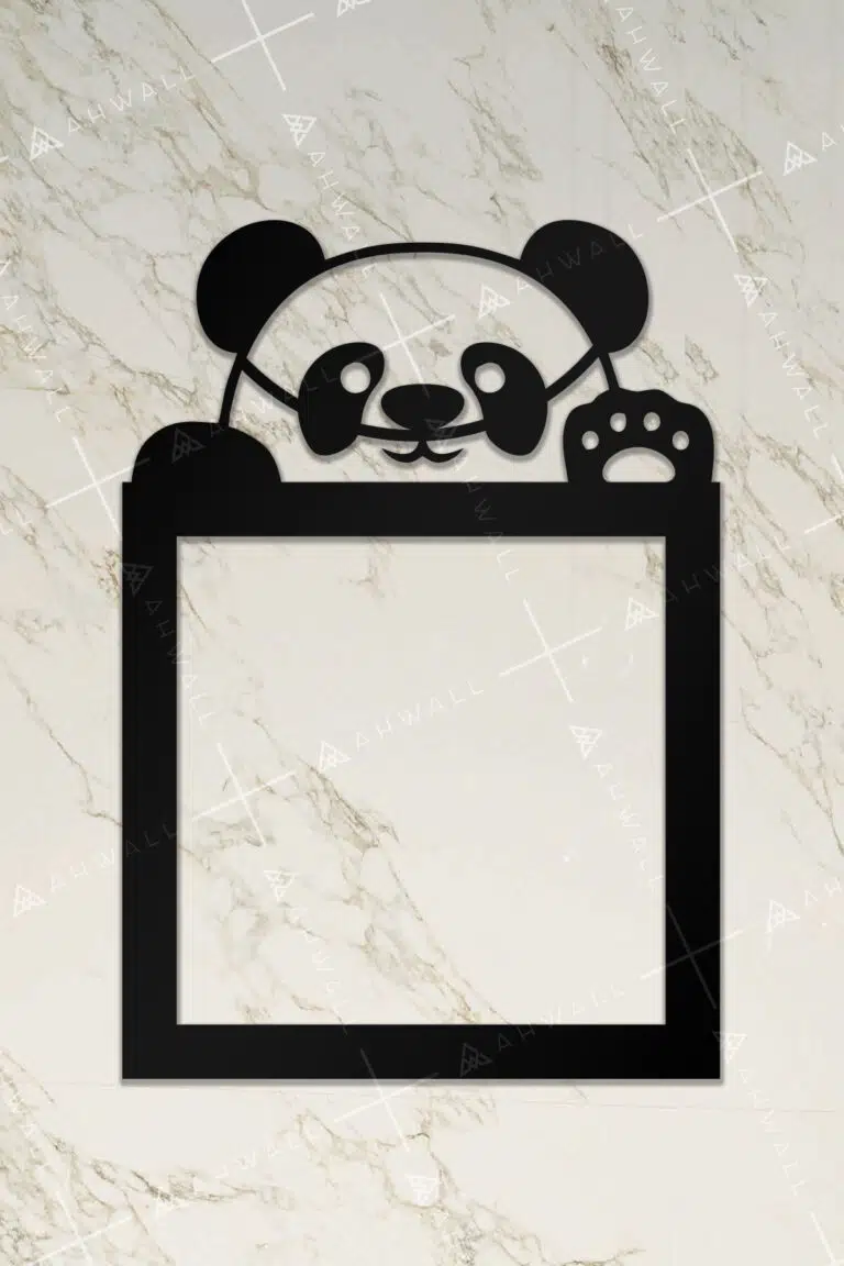 Ahşap Priz Çerçevesi Panda Temalı - Görsel 2
