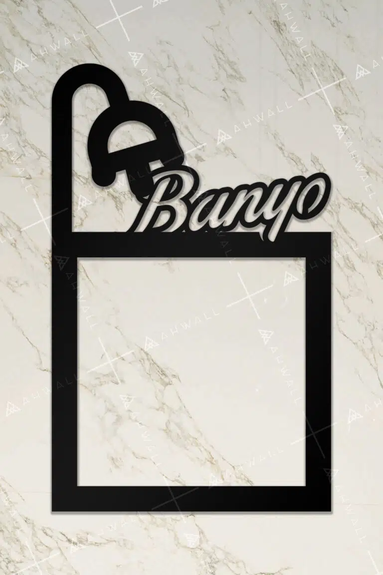 Ahşap Priz Çerçevesi Banyo Temalı - Görsel 2