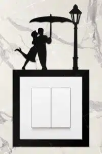 Ahşap Priz Çerçevesi Sevgili Temalı