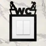 Ahşap Priz Çerçevesi WC, Tuvalet Temalı