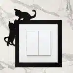 Ahşap Priz Çerçevesi Kedi Temalı