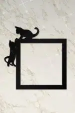 Ahşap Priz Çerçevesi Kedi Temalı - Görsel 2