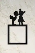 Ahşap Priz Çerçevesi Çocuklar Temalı - Görsel 2