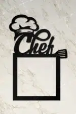 Ahşap Priz Çerçevesi Chef Temalı - Görsel 2