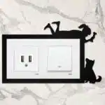 Ahşap İkili Priz Çerçevesi Çocuk & Köpek Temalı