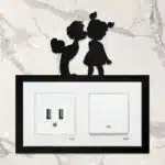 Ahşap İkili Priz Çerçevesi Çocuklar Temalı