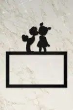 Ahşap İkili Priz Çerçevesi Çocuklar Temalı - Görsel 2