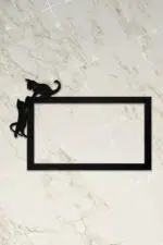 Ahşap İkili Priz Çerçevesi Kedi Temalı - Görsel 2