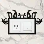 Ahşap İkili Priz Çerçevesi Penguen Temalı