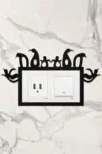 Ahşap İkili Priz Çerçevesi Penguen Temalı