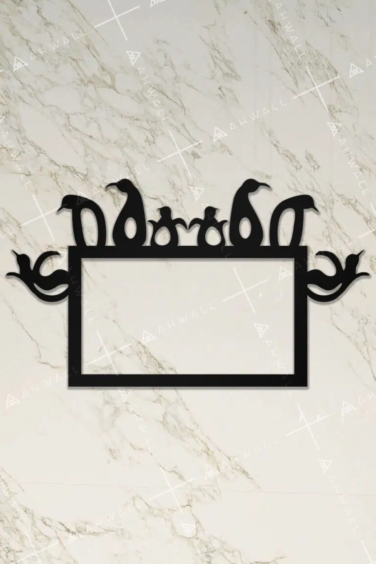 Ahşap İkili Priz Çerçevesi Penguen Temalı - Görsel 2